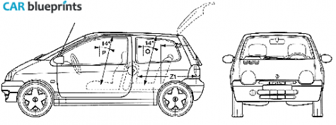 2005 Renault Twingo Hatchback blueprint