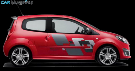 2009 Renault Twingo RS Hatchback blueprint