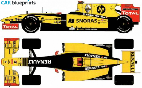 2010 Renault R30 F1 GP OW blueprint