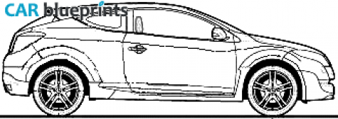 2010 Renault Megane 250 Cup Hatchback blueprint