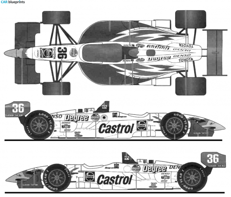 1998 Reynard Toyota Castrol Cart OW blueprint