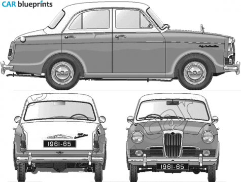 1961 Riley One Point Five Mk III Sedan blueprint