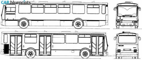 Rocar U412 Urban City Bus blueprint