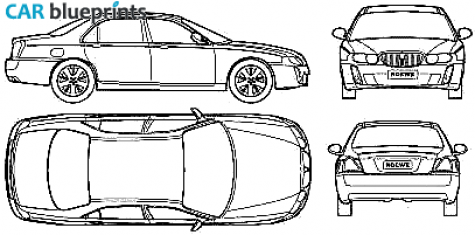 2007 Roewe 750 Sedan blueprint