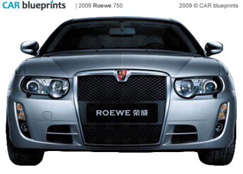 2009 Roewe 750 Sedan blueprint