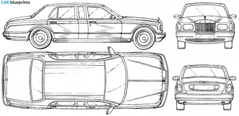 1998 Rolls-Royce Silver Seraph Limousine blueprint