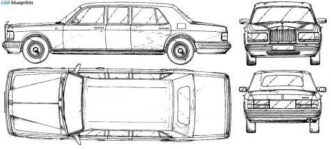 1988 Rolls-Royce Corniche Limousine blueprint