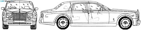 2004 Rolls-Royce Phantom Sedan blueprint