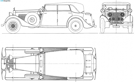 1934 Rolls-Royce Phantom II Sedan blueprint