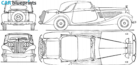 1936 Rolls-Royce Phantom III Cabriolet blueprint