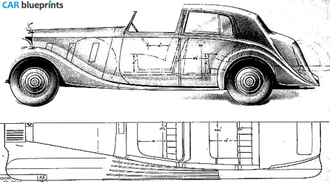 Rolls-Royce Phantom III Sedanca de Ville Park Phaeton blueprint