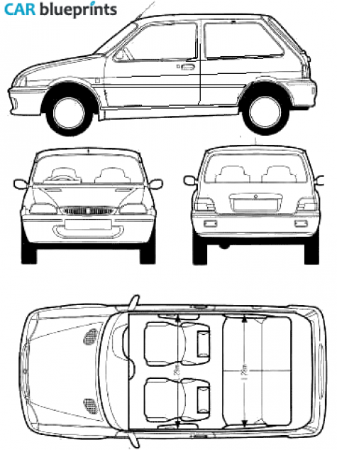 1980 Rover 100 Hatchback blueprint