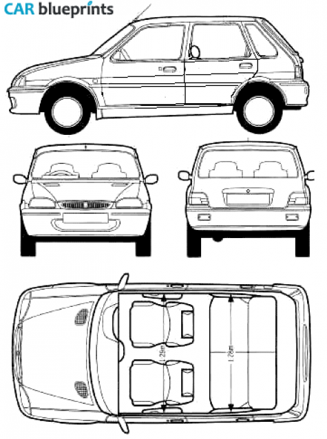 1980 Rover 100 Hatchback blueprint