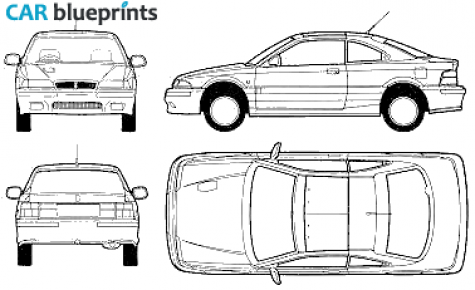 1994 Rover 220 Coupe blueprint