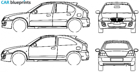 2005 Rover 25 Hatchback blueprint