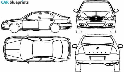 2005 Rover 45 Sedan blueprint