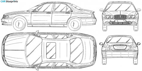 2005 Rover 75 Sedan blueprint