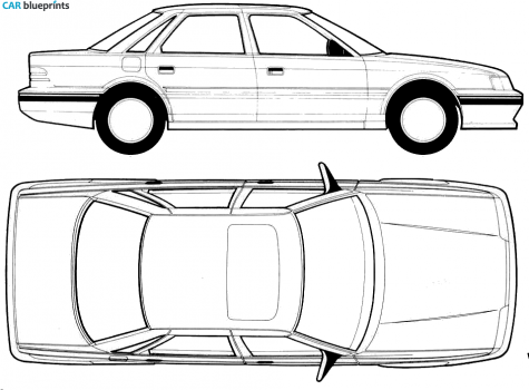 1986 Rover 800 Sedan blueprint