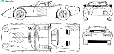 1963 Rover BRM Coupe blueprint