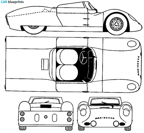 1963 Rover BRM Gas Turbine Car Le Mans Cabriolet blueprint