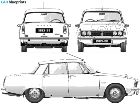 1963 Rover P6 2000 Sedan blueprint