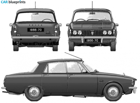 1967 Rover P6 2000TC Sedan blueprint