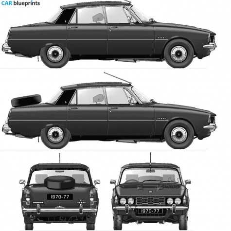 1972 Rover P6 3500 Series II Sedan blueprint