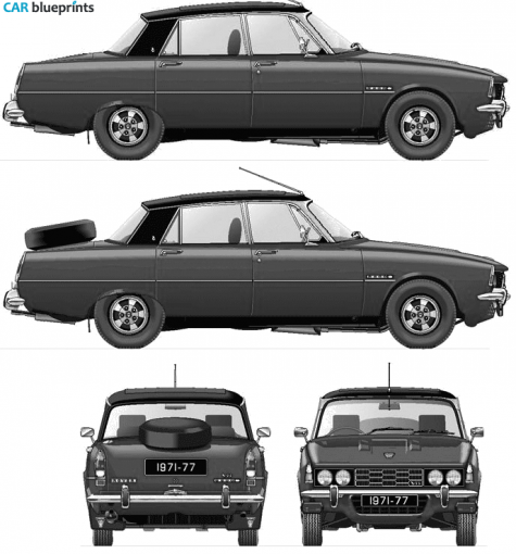 1972 Rover P6 3500S Series II Sedan blueprint