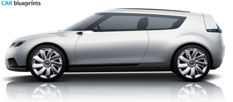 2011 Saab 9-1 Hatchback blueprint