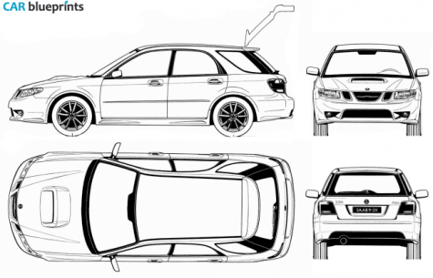 2005 Saab 9-2X Wagon blueprint