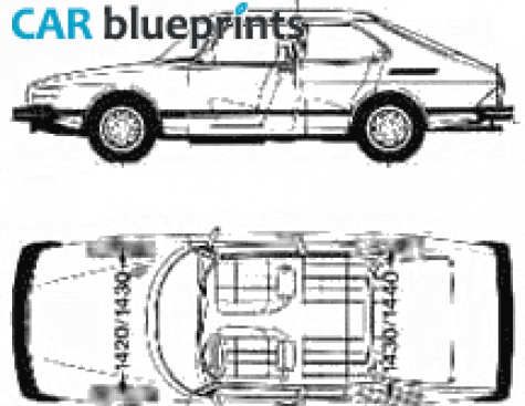 1984 Saab 900 3-door Sedan blueprint