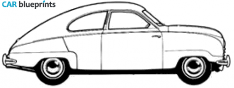 1954 Saab 92 Sedan blueprint