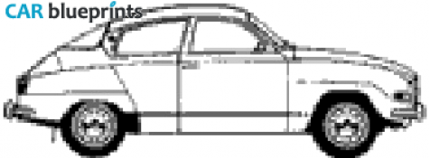 1960 Saab 96 Coupe blueprint