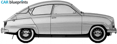 1960 Saab 96 Sedan blueprint