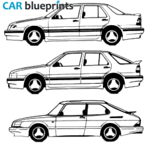 1990 Saab Carlsson Sedan blueprint