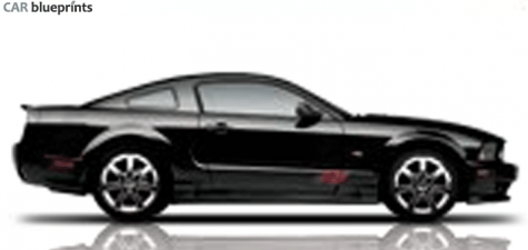 2009 Saleen S281 Redflag Coupe blueprint