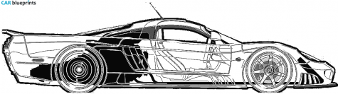 2003 Saleen S7 Coupe blueprint