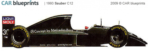 1993 Sauber C12 F1 OW blueprint