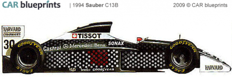 1994 Sauber C13B F1 OW blueprint