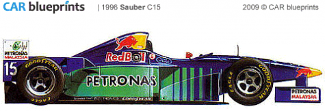 1995 Sauber C15 F1 OW blueprint