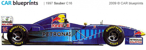 1997 Sauber C16 F1 OW blueprint