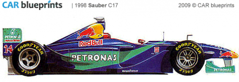 1998 Sauber C17 F1 OW blueprint