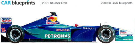 2001 Sauber C20 F1 OW blueprint