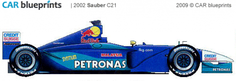 2002 Sauber C21 F1 OW blueprint