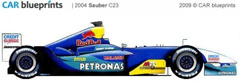 2004 Sauber C23 F1 OW blueprint