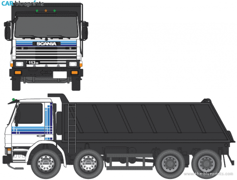 Scania 113 Dump Truck blueprint