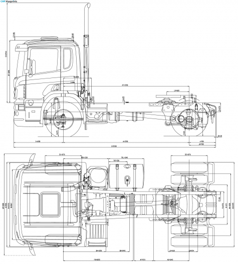 Scania CA 4x2 Truck blueprint