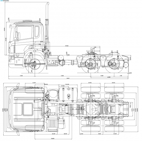 Scania CA 6x2 Truck blueprint