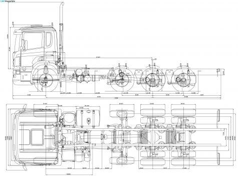 Scania CB 8x4 Truck blueprint