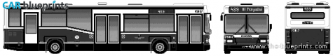 2004 Scania CN113CLL Bus blueprint